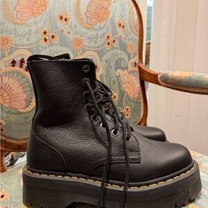 Dr. Martens Black Leather Combat Boots
